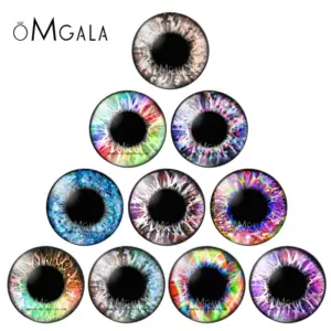 Glass Prosthetic Eyepiece 8~30mm Curved Glass Animal Eye Ragdoll Toy Eyeball DIY Ring Earring Jewelry Accessories